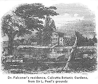 Dr. Falconer's residence, Calcutta Botanic Gardens, from Sir L. Peel's grounds